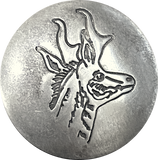 Set of 4 Button Covers: Vintage Sterling Silver Zuni Sun, Horse, Pronghorn, Thunderbird, 3/4"  #MV-67