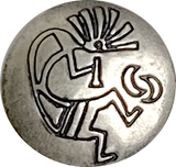 Set of 4 Kokopelli Button Covers: Vintage Sterling Silver 3/4"  #MV-68