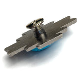 Re-Stocked Silver/Blue 1-1/2"  'Turquoise' Aztec Star Screw Back Concho 1.5"  #SWH-124