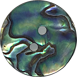 Abalone Greens & Blues 7/8" Button 2-Hole #0036
