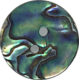 Abalone Greens & Blues 7/8" Button 2-Hole #0036