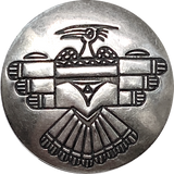 One Thunderbird Button Cover, Vintage Sterling Silver 3/4"  #MV-69
