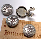 One Thunderbird Button Cover, Vintage Sterling Silver 3/4"  #MV-69