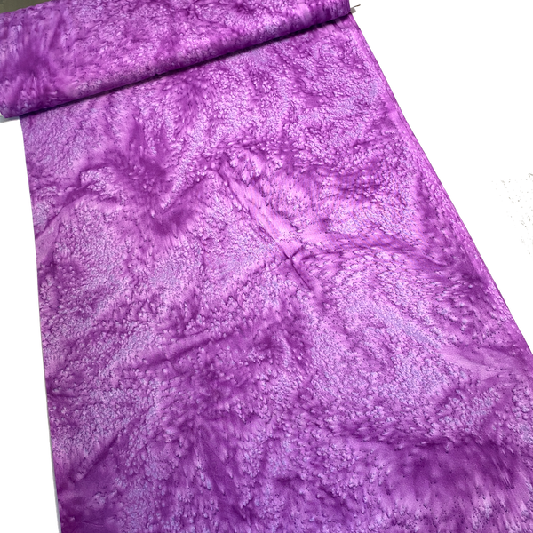Running Low, Orchid Purple Artisan Salt Dye/Tie Dye Rayon Challis from India, By the Yard  #HB-275