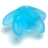 Blue Starfish 3/4" Recycled Tumbled "Sea" Glass Button   #L-958