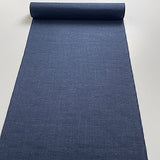 Solid Dark Navy Light, Thin Linen-Like Kimono Wool/Hemp/Synthetic Blend from Japan By the Yard #541