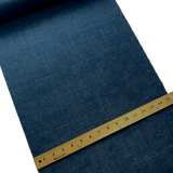 Solid Dark Navy Light, Thin Linen-Like Kimono Wool/Hemp/Synthetic Blend from Japan By the Yard #541