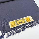 Navy / White Flying Cranes? Kasuri, Vintage Kimono Silk from Japan, True Oshima By the Yard #542