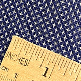 Navy / White Flying Cranes? Kasuri, Vintage Kimono Silk from Japan, True Oshima By the Yard #542