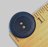 Re-Stocked, Dark Navy Blue 13/16" Corozo Raised Rim Tagua 2-Hole Round Button  #SK-462