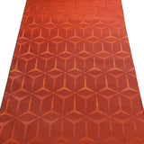 Bright Orange/Black Hexagons Kimono Fabric By the Yard, Synthetic? #543