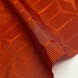 Bright Orange/Black Hexagons Kimono Fabric By the Yard, Synthetic? #543