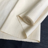 Solid Off-White/Natural White Textured Mid-Weight Vintage Handwoven Obi Silk from Japan, 4-7/8 Yard BOLT #830
