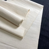 Solid Off-White/Natural White Textured Mid-Weight Vintage Handwoven Obi Silk from Japan, 4-7/8 Yard BOLT #830