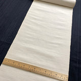 Solid Off-White/Natural White Textured Mid-Weight Vintage Handwoven Obi Silk from Japan, 4-7/8 Yard BOLT #830