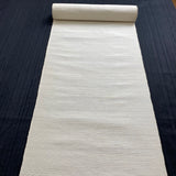 Solid Off-White/Natural White Textured Mid-Weight Vintage Handwoven Obi Silk from Japan, 4-7/8 Yard BOLT #830