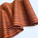 Autumnal Yarn-Dyed Stripe, Soft Vintage Kimono Silk from Japan By the Yard   #831
