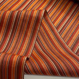 Autumnal Yarn-Dyed Stripe, Soft Vintage Kimono Silk from Japan By the Yard   #831