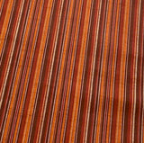 Autumnal Yarn-Dyed Stripe, Soft Vintage Kimono Silk from Japan By the Yard   #831