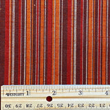 Autumnal Yarn-Dyed Stripe, Soft Vintage Kimono Silk from Japan By the Yard   #831