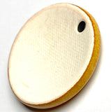 Tree Porcelain Pendant 1-1/4" Round Gold, by Clay River Designs