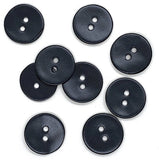 Black Velvet Agoya Shell 9/16" - 5/8" 2-hole Button, Pack of 8 for $7.20   #1206