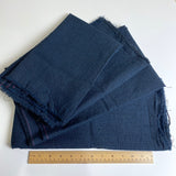 Midnight Indigo, 100% Wool from Japan, Machine Washed and Dried Set of 4 PIECES various sizes.  #834