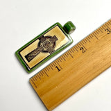 Celtic Cross  Porcelain Pendant by Clay River Designs  2.25"
