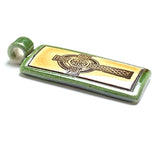Celtic Cross  Porcelain Pendant by Clay River Designs  2.25"