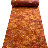 Dappled Sienna Leaves Vintage Kimono Silk Crepe from Japan, By the Yard  #835