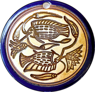 Last One, Fish Porcelain Pendant, Clay River Designs  1.75"