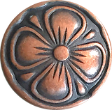 Re-Stocked, Copper Desert Rose Flower Button 5/8"  # SWC-6
