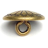 Small Sunflower Concho Button 1/2" Brass Western Shank Back  #SW-6