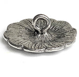 Scallop Edge Pewter Flower Button 3/4" / 19mm Shank Back USA #MV-70