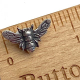 Bee in Flight, Pewter Button 3/4" from Danforth Pewter, Shank Back.