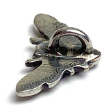 Bee in Flight, Pewter Button 3/4" from Danforth Pewter, Shank Back.