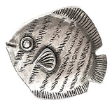 SALE, Fish Button, Pewter 7/8" Danforth USA, 23mm Shank Back # FJ-93