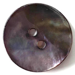 Re-Stocked, Dark Chocolate/Gray Button, Iridescent Shiny Agoya Shell  3/4" Per Button  #SK-1228