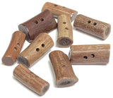SALE Genuine Antler Button/Toggle 1" Natural Browns, Barrel Shape   #SW-203