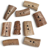 SALE Genuine Antler Button/Toggle 1" Natural Browns, Barrel Shape   #SW-203