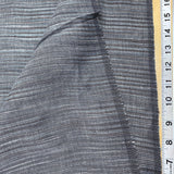 Charcoal/Dusty Teal Striations Cotton Woven from India, By the yard  #CHL047