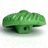 Green Vintage Glass Textured Swirl 3/4" Button, European New Old Stock, Per Button, #BK-914