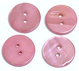 Re-Stocked Dusty Rose-Mauve River Shell 5/8" 2-hole Button, Pack of 8   #1784