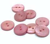 Re-Stocked Dusty Rose-Mauve River Shell 5/8" 2-hole Button, Pack of 8   #1784