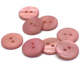 Re-Stocked Dusty Rose River Shell 5/8" 2-hole Button, Pack of 8   #1784