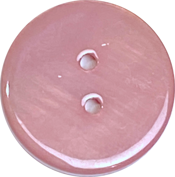 Re-Stocked Dusty Rose-Mauve River Shell 5/8" 2-hole Button, Pack of 8   #1784