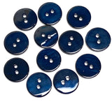 Re-Stocked, 5/8" Dark Navy Blue River Shell, Pack of 12 Buttons   #1778-B