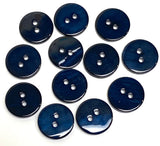 5/8" MIDNIGHT Blue River Shell PACK OF 11 BUTTONS   #1778-B