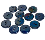 5/8" MIDNIGHT Blue River Shell PACK OF 11 BUTTONS   #1778-B