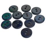 5/8" MIDNIGHT Blue River Shell PACK OF 11 BUTTONS   #1778-B